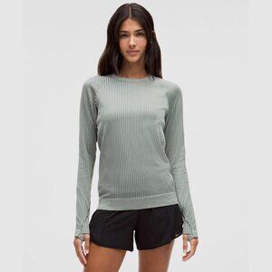 NWOT Lululemon Rest Less Pullover Rib Dark Forest Jade Grey Size 12